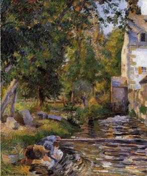 卡米耶 畢沙羅 Laundry and Mill at Osny 卡米耶 畢沙羅 Laundry and Mill at Osny